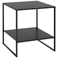 Miniatyrbillede 10 af 10: Rootz Industrial Design Sidebord - Sofabord - Sengebord - 2 niveauer af opbevaring - Robust stålramme - 40cm x 40cm x 45cm