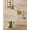 Pikkukuva 4 / 5: Rootz Cat -raapimistolppa - Kitty Tree - Raapimet - Lastulevy - Pehmo - Sisal - 57cm x 45cm x 175cm
