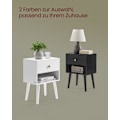 Pikkukuva 6 / 7: Rootz Ebony Black yöpöytä - Yöpöytä - Yöpöytäkaappi - Lastulevy - MDF - Massiivipuu - 28cm x 39cm x 55cm