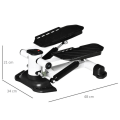 Miniatyrbillede 3 af 6: Rootz Mini Stepper - Mini Bike - Fitness motionscykel - LCD skærm med to store pedaler - Metal - ABS - Hvid/Sort - 48 x 34 x 21 cm