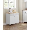 Miniatyrbillede 2 af 9: Rootz Opbevaringsskab - Hvidt Skab - Spånpladestål - Rummelig opbevaring - Robust konstruktion - Nem montering - 40cm x 80cm x 76cm