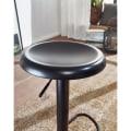 Miniatyrbillede 3 af 5: Rootz Barstol - Taburet - Barstol - Metaltaburet - Sort - Bistrostol - Max 100 kg - Jern