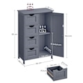 Miniatyrbillede 8 af 10: Rootz Mørkegrå Badeværelsesskab - Opbevaringsorganisering - MDF-møbler - Rummelige skuffer - Justerbar hylde - 30cm x 55cm x 82cm