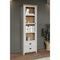 Pikkukuva 6 / 8: Rootz Display Cabinet - Showcase - Curio - Exhibit Case - Trophy Holder - Storage Unit - Light Grey/Artisan Oak - 65x201x41 cm