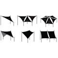 Miniatyrbild 9 av 9: Rootz Set med 4 matstolar - Köksstolar - Moderna sittplatser - Ergonomisk design - Andas linne - Golvskydd - 49cm x 43cm x 81cm