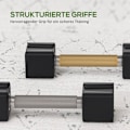 Miniatyrbild 5 av 10: Rootz SPORTNOW Hantelset - Fria vikter - Handvikter - Ergonomisk design - Golvskydd - Icke-rullande form - 27cm x 7cm x 7cm - Järn & plast - 2x5kg