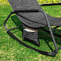 Miniatyrbillede 5 af 6: Rootz Havelounger - Solseng - Gyngestol - Ergonomisk design - Syntetisk fiberstof - Opbevaringslomme - Understøtter op til 150 kg - 143cm x 85cm x 57c
