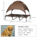 Miniatyrbillede 8 af 9: Rootz hundeseng - kæledyrsseng - hævet hundeseng - udendørs hundeseng - åndbar - taftkaffe - 122 x 92 x 108 cm