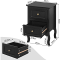 Miniatyrbillede 3 af 7: Rootz hvidt sengebord - Natbord, Opbevaringsenhed - Elegant design, Multifunktionelt, Robust konstruktion - Malet MDF, Metalgreb - 40 cm x 60 cm x 30