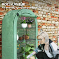 Miniatyrbillede 6 af 10: Rootz 4 -trins mini -grønhus - bærbart plantehus - tomatproducent - UV -beskyttelse - 100 x 45 x 160 cm