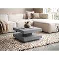 Miniatyrbillede 3 af 6: Rootz Square sofabord - Moderne centerbord - Matt Concrete Design - Rigelig opbevaring - 60 cm x 60 cm x 34 cm