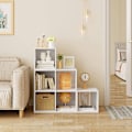 Miniatyrbillede 2 af 6: Rootz White Reol - Opbevaringshylde - Vitrineskab - Fleksibel konfiguration - Overlegen holdbarhed - Nem montering - 90 cm x 90 cm x 30 cm