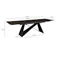 Miniatyrbillede 4 af 6: Rootz Stor spisebord - Moderne design - Rektangulært bord - Sæder 12 - 180-260 cm x 95 cm x 78 cm