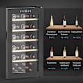Miniatyrbild 9 av 10: Rootz Wine Kylskåp - Dryck Kylskåp - Wine Cooler - LED Display - 45.1x53.8x79.8cm - 41 flaskkapacitet