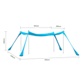 Miniatyrbillede 7 af 9: Rootz Beach Shade Sail - Sun Shelter - Sunshade - UPF30+ - 400cm x 400cm x 200cm - Letvægts aluminiumsramme