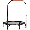 Pikkukuva 6 / 6: Rootz Mini trampoliini - Korkeussäädettävällä kahvalla - LCD-näyttö - Teräs - Musta + Punainen - Ø102 x 99-123cm
