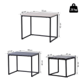 Miniatyrbild 3 av 9: Rootz Soffbord - Set med 3 - Sidobord - Soffbord - Metall - MDF - Olika dimensioner