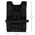 Miniatyrbillede 3 af 7: Rootz 20kg Træningsvest - Vægtvest - Justerbar - Træningsfitness - Oxford - Jern - Sort - 36x52cm