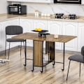 Miniatyrbillede 2 af 10: Rootz mobilt klapbord - Pladsbesparende spisebord - Alsidigt foldbart bord - Stilfuldt design - 130 cm x 80 cm x 74 cm - Spånplader og metal