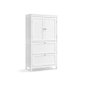 Miniatyrbild 1 av 6: Rootz Classic White Badrumsskåp - Förvaringsenhet - Organizer - MDF-material - Rymlig design - Enkel montering - 30cm x 60cm x 110cm