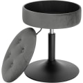 Miniatyrbillede 8 af 8: Rootz Justerbar Velvet Barstol - Skrankestol - Drejelig skammel - Holdbar, Moderne, Multifunktionel - Sædediameter 39,5 cm, Højde 49,5-65 cm, Basediam