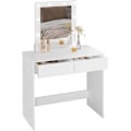 Miniatyrbillede 1 af 9: Rootz Justerbart LED-lys Toiletbord - Toiletbord - Makeup Station - Lysstyrkekontrol - Rigelig opbevaring - Holdbar bygning - 80 cm x 132,5 cm x 39,5