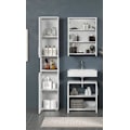 Pikkukuva 2 / 7: Rootz Mirror Cabinet - Reflective Storage - Wall Unit - Bathroom Organizer - Vanity Holder - Glossy Case - White High Gloss Finish - 60x78x18 cm