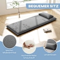 Miniatyrbillede 6 af 11: Rootz 3 -i -1 Justerbar gulvstol - Chaise Lounge - Gæsteseng - 6 -positionskomfort - Faux læder - 75 cm x 81 cm x 68 cm
