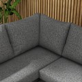 Miniatyrbillede 6 af 7: Rootz udendørs siddegruppe - 5-delt Loungemøbler - Havemøbelsæt - Sofabord - Siddehynder - Grå + Natur - 148 cm x 61 cm x 71,5 cm