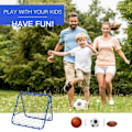 Miniatyrbild 9 av 11: Rootz Football Rebounder Net - Kickback Goal Rebound Wall Net - Rebound On Both Sides - Adjustable - Steel - Blue - 100 x 95 x 90 cm