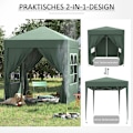 Miniatyrbillede 4 af 10: Rootz 2x2m foldepavillon - Pavillon - Øltelt - Hurtig opsætning - UV-beskyttelse - Høj stabilitet - 2L x 2W x 2,4H m - Stål & Oxford stof