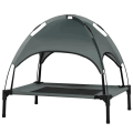 Miniatyrbillede 1 af 5: Rootz Pet Bed - Hundeseng - Udendørs hundeseng - Seng med baldakin - UV-beskyttelse - Åndbar - Grå/sort - 76 x 61 x 73 cm