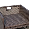 Pikkukuva 9 / 11: Rootz polyrottinki istuin - ruskea, kerma - pe, alumiini, polyesteri - 47,24 cm x 47,24 cm x 29,13 cm