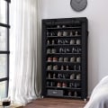 Miniatyrbillede 4 af 6: Rootz Skostativ - Skoskab - 10 niveauer - Stof - 40 par sko - Sort - 88 x 28 x 160 cm