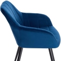 Miniatyrbillede 7 af 10: Rootz Velvet spisestuestole - Komfortable siddepladser - Stilfulde stole - Ergonomisk design - Holdbar konstruktion - Alsidig brug - 49cm x 43cm x 81c