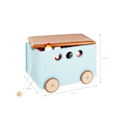 Miniatyrbild 2 av 3: Rootz Toy Chest On Wheels 'Jim' - förvaringslåda - Rolling Container - Pull Cord -funktion - 50 cm x 36 cm x 36 cm