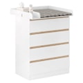 Miniatyrbillede 1 af 9: Rootz Puslebord med 4 skuffer - Babykommode - Børnehavemøbler - Spånplade og MDF - 80 cm x 109,2 cm x 75 cm