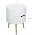 Miniatyrbillede 4 af 4: Rootz Side Table - Bedside Table - Sofa Table - 2 Storage Spaces - Coffee Table - Living Room - Wood - White