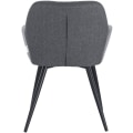 Miniatyrbillede 5 af 9: Rootz sæt med 4 spisestuestole - Køkkenstole - Moderne siddepladser - Ergonomisk design - Åndbart linned - Gulvbeskyttelse - 49cm x 43cm x 81cm