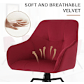Miniatyrbild 7 av 9: Rootz vridbar matstol - Roterande stol - Ergonomisk stol - 360° vridbar, bekväm design, robust konstruktion - sammet och metall - 58,5 cm x 82,5 cm x