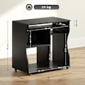 Miniatyrbillede 3 af 10: Rootz Rollbar computertabel - skrivebord med opbevaring - mobil arbejdsstation - rigelig opbevaringsplads - 80 x 48 x 75 cm, sort