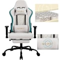 Miniatyrbild 1 av 9: Rootz Ergonomic Massage Gaming Stol - Kontorsstol - Snurrstol - Hög rygg - Andas tyg - Svankstöd - 50cm x 48cm x 75,5cm