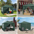 Miniatyrbillede 4 af 9: Rootz Ultimate Outdoor Gazebo - Event Pavillion - Vejrbestandig baldakin - Robust og rustsikker, UV- og regnbeskyttelse, nem opsætning - 3x3m