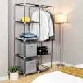 Miniatyrbillede 4 af 7: Rootz Garderobe XL - Garderobeskab - Sammenfoldelig Garderobe Sort