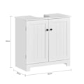 Miniatyrbillede 6 af 8: Rootz Vask Underskab - Badeværelsesvask - Opbevaringsskab - Magnetisk låsning - Justerbar hylde - MDF Konstruktion - 60cm x 60cm x 30cm