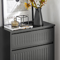 Miniatyrbild 6 av 9: Rootz Shoe Tipper Cabinet - Skoställ - Skoförvaringsorganisator - Mångsidig förvaring - Enkel montering - Slitstarkt MDF-material - 61cm x 101cm x 26c