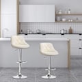 Miniatyrbillede 2 af 10: Rootz Justerbar Barstol i imiteret læder - Drejelig barstol - Bordstol - Holdbar kromramme - Komfortabel siddeplads - Let at rengøre - 84-106 cm x 38