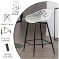 Miniatyrbild 5 av 8: Rootz Hollow Back Barstol Set - Bänkstol - Hög pall - PP-material - Ergonomisk design - 47cm x 84cm x 48,5cm