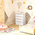 Miniatyrbillede 8 af 9: Rootz Puslebord med 4 skuffer - Babykommode - Børnehavemøbler - Spånplade og MDF - 80 cm x 109,2 cm x 75 cm