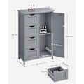 Pikkukuva 7 / 9: Rootz Mystical Grey Kylpyhuonekaappi - Säilytysyksikkö - Järjestäjä - MDF-materiaali - 30cm x 55cm x 82cm - Kevyt - Tukeva - Helppo koota